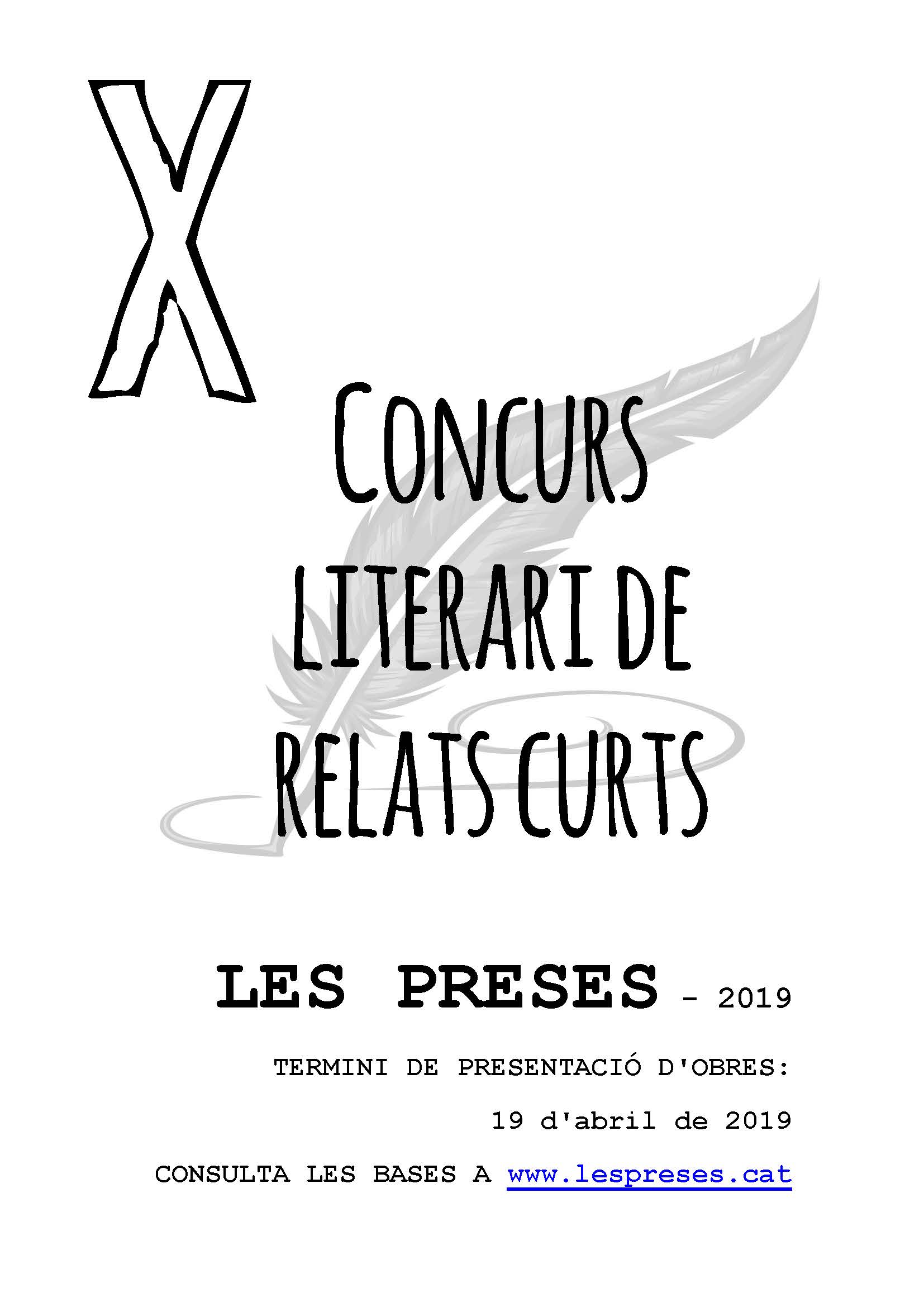 Cartell concurs literari 2019